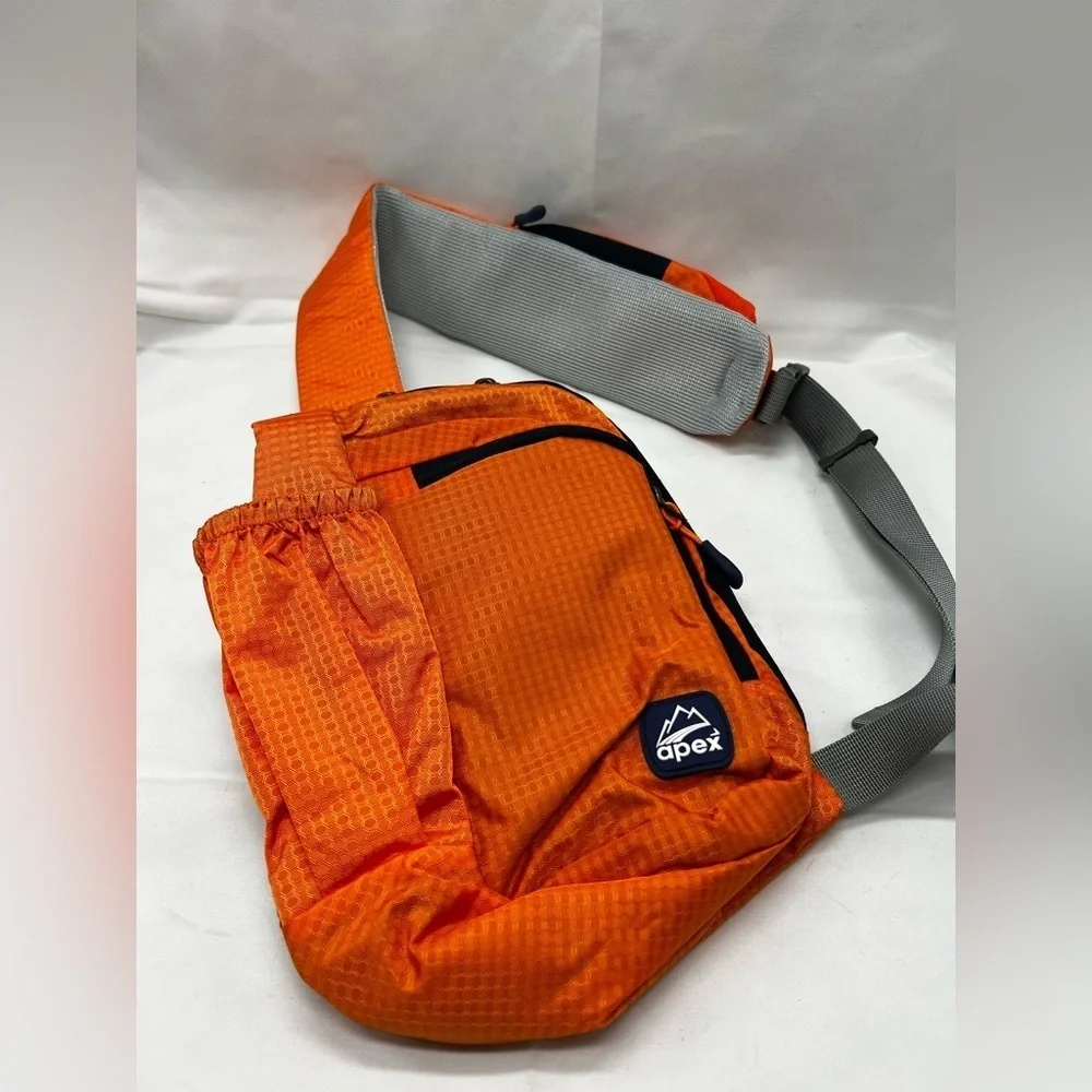 Apex crossbody bag orange with black zipper (PB1)